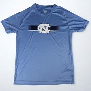 UNC Tar Heels Performance Tee Medium Light Blue Polyester Stretch Athletic Fan